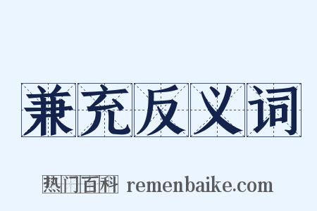 兼充反义词是什么意思的图片